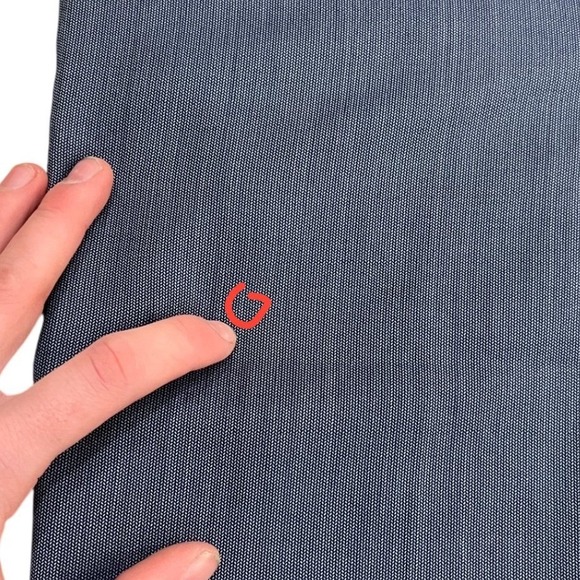 Canali Wool Silk Blend Dress Pants Navy Herringbone Flat Front Mens Size 34x28 - Picture 9 of 9